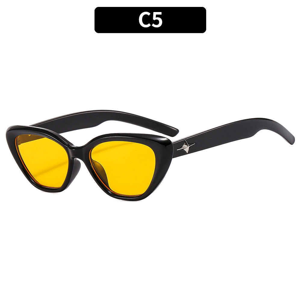 Wholesale PC Small Frame Cat's Eye UV Resistant Sunglasses